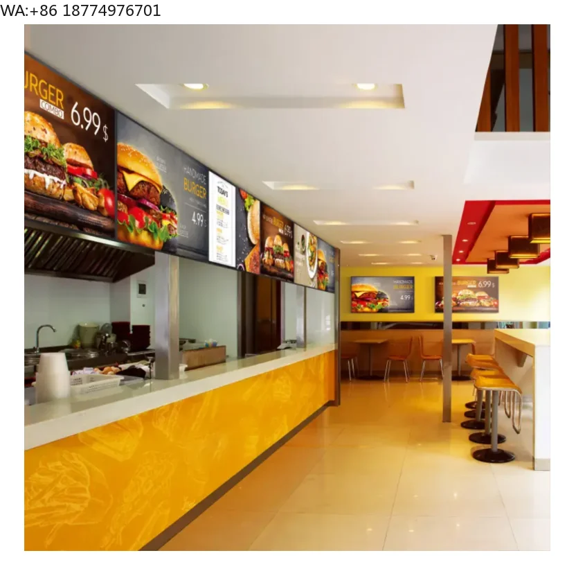 

High Brightness Ultra Narrow Bezel Ceiling Hang Commercial Display Window Advertising Machine for Shopping Mall Retail Store
