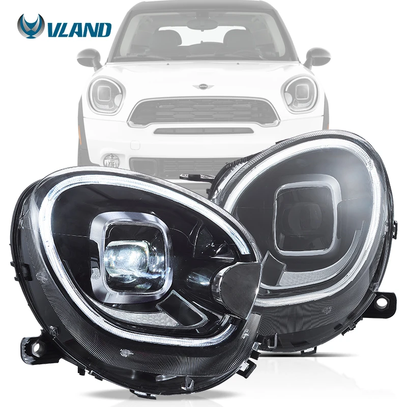 

VLAND Factory R60 Front Light LED Sequential Compatible 2010-2016 Countryman MINI Cooper Works Headlight for BMW Mini R60