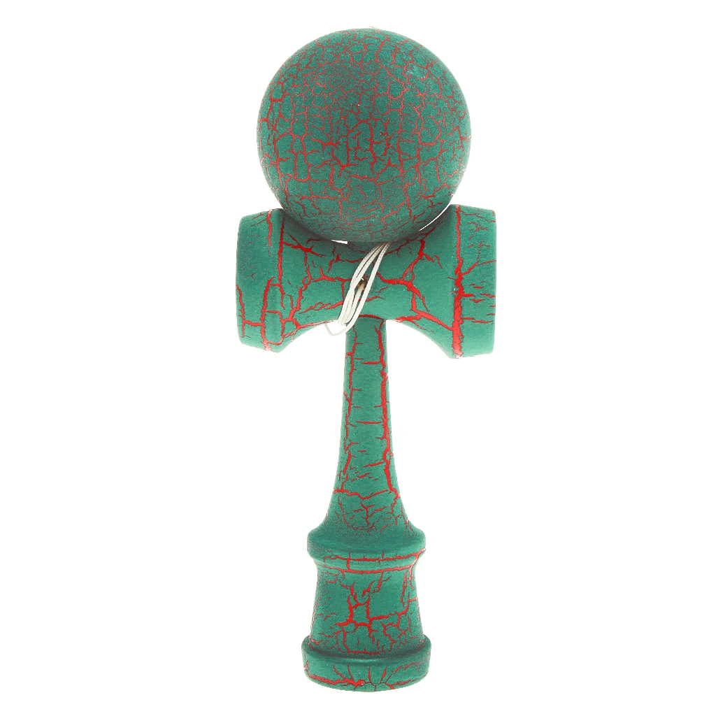 Full Crackle Paint Kendama Japanese Traditional Toy Kids Wooden Skill Ball Games