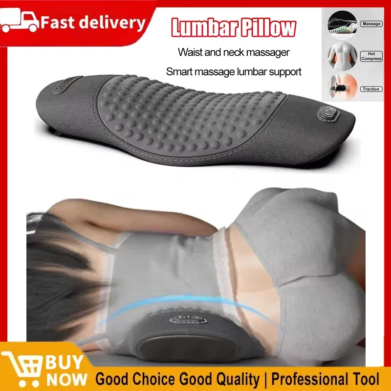 

Waist Pillow Back Massage Protection Pad Massage Lying Flat Waist Relief Waist Support Heating Vibrating Back Massager