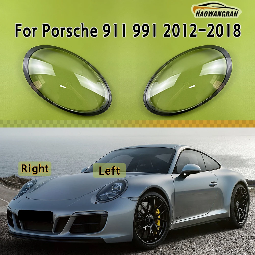 

Front Headlight Lens For Porsche 911 991 2012 2013 2014 2015 2016 2017 2018 Transparent Headlamp Cover Plexiglass Lampshade