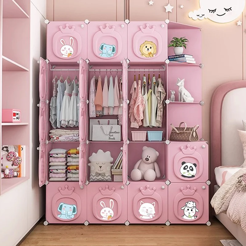 Bedroom Clothes Wardrobe Baby Portable Armable Simple Door Makeup Closet Minimalist Nordic Display Muebles Trendy Furniture