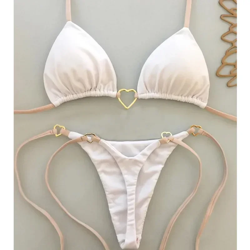 Sexy Solid Bikinis Women's Swimwear Female Swimsuit For Swimming Wear Bathing Suits Brazilian Bikini Set Beachwear Pool Bather