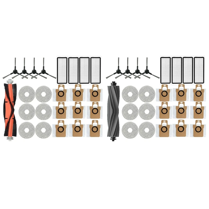 Suku cadang pengganti 24 buah untuk pembersih vakum Dreame Bot L30 Ultra Robot sikat sisi utama, Filter, lap pel, kantong debu