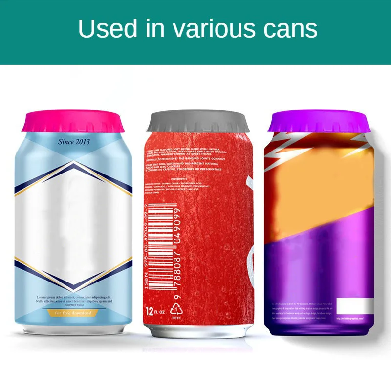 Silicone Can Lid Reusable Beverage Can Lid Covers Leak-proof Sealing Can Cap Beer Bottle Lid Multi Color Tin Lid Can Stopper