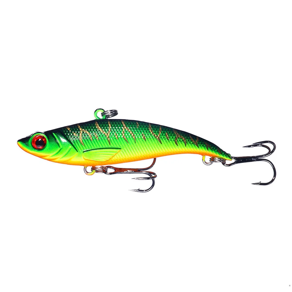 1 Buah Umpan Pancing Tenggelam 7.5Cm 12.8G Umpan VIB Keras Buatan Kait Treble Peche Bass Pike Trolling Umpan Pancing Es Musim Dingin