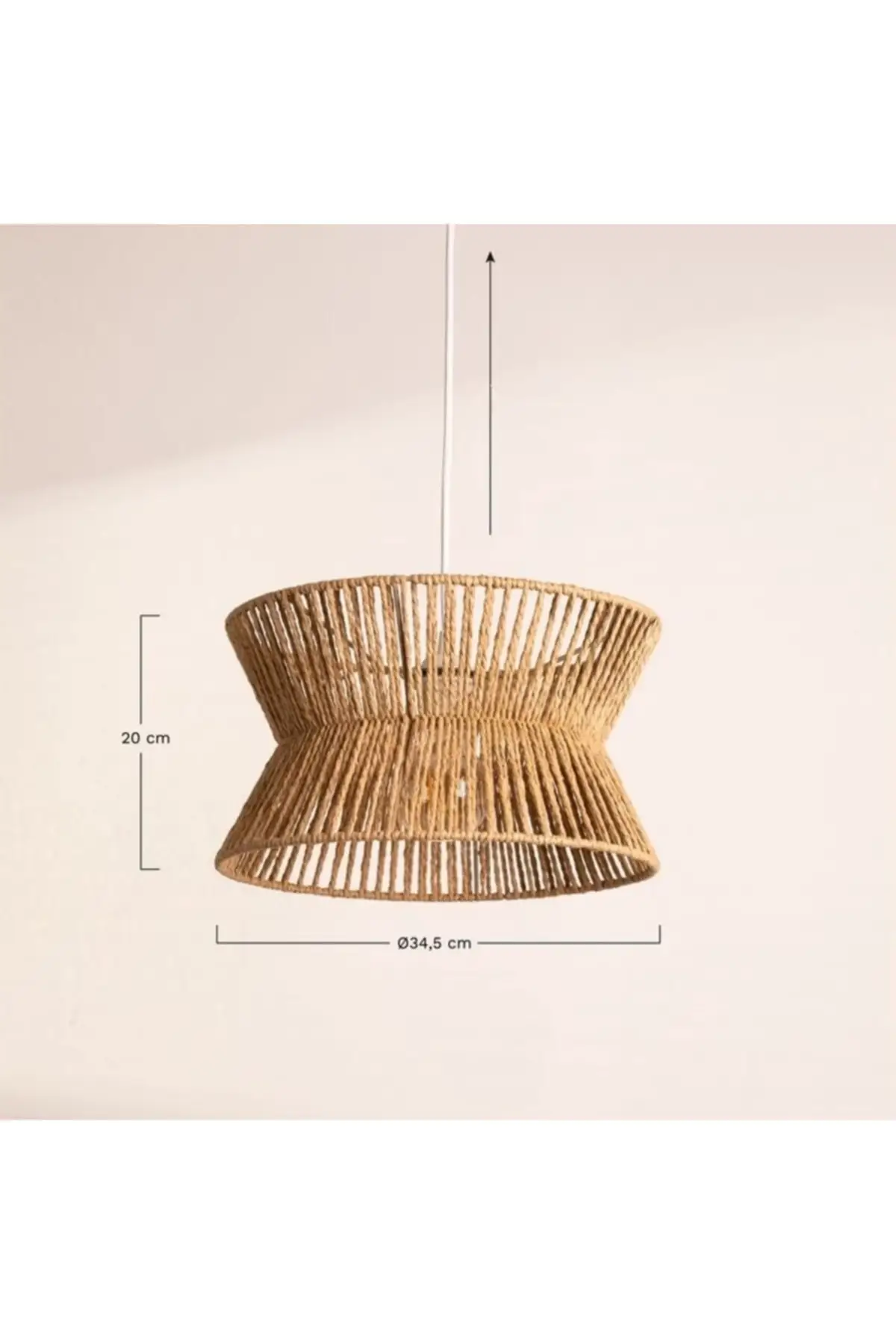 Dovi wicker raffia rustic bohemian chandelier