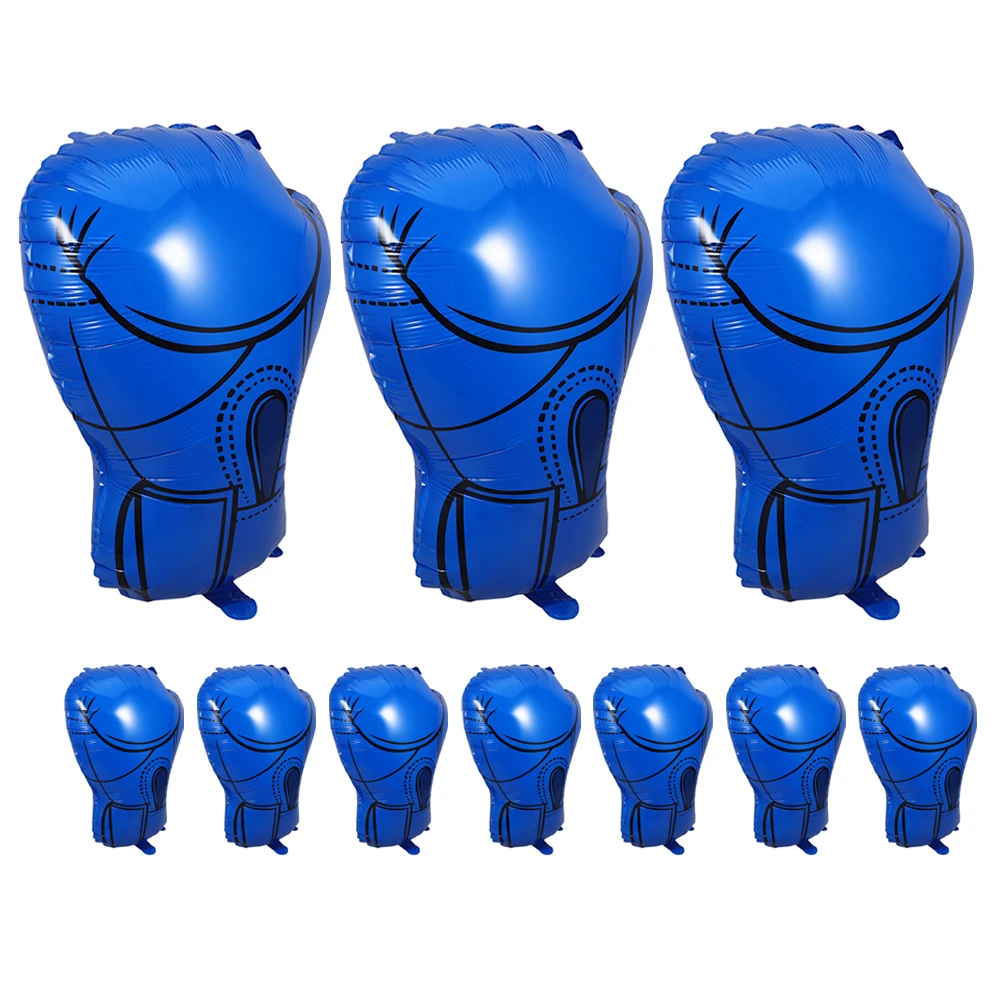 

10 Pcs Boxing Gloves Birthday Party Supplies Balloons Wrestling Themed Decorations
