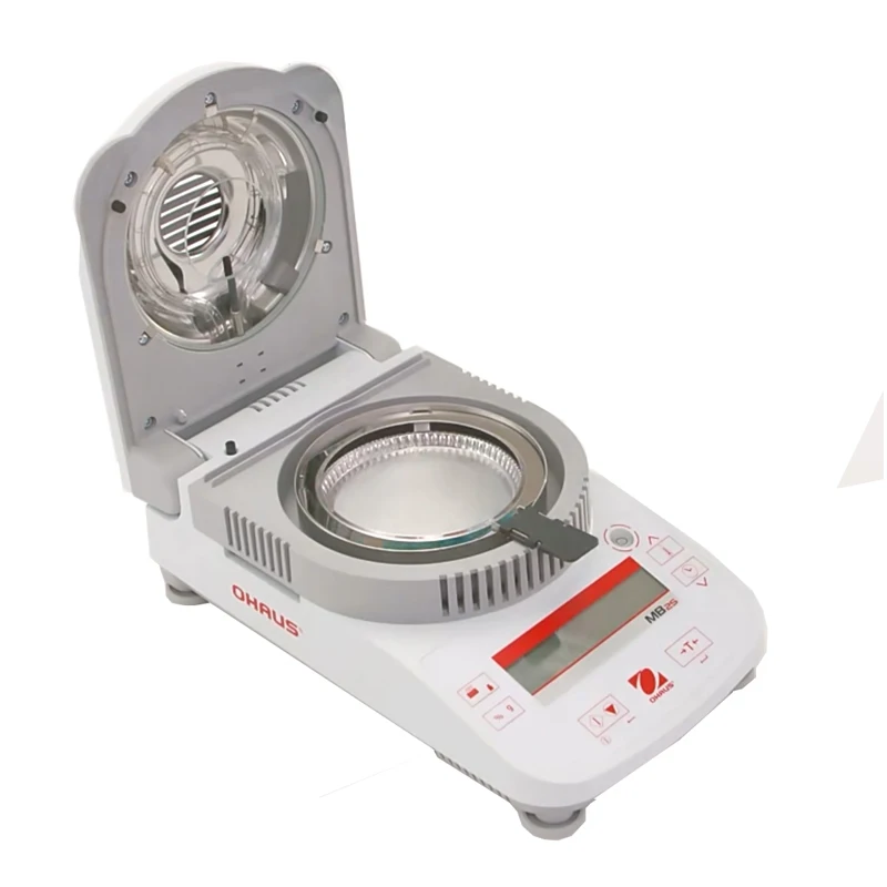 

OHAUS MB25 Grain Halogen Moisture Analyzer 0.005g Readability 110g Capacity Moisture Meter Tester