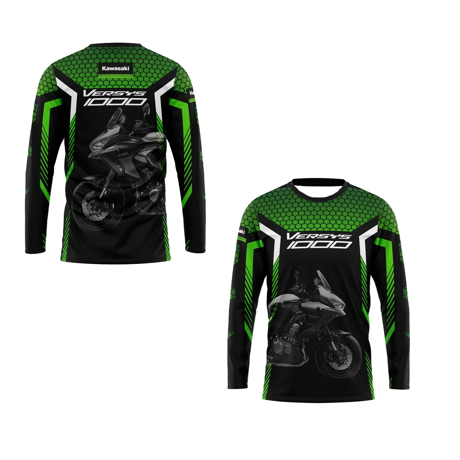 

Летняя мужская футболка с круглым вырезом и длинными рукавами Kawasaki, повседневная, простая, с принтом, дышащая, быстросохнущая, удобный спортивный топ