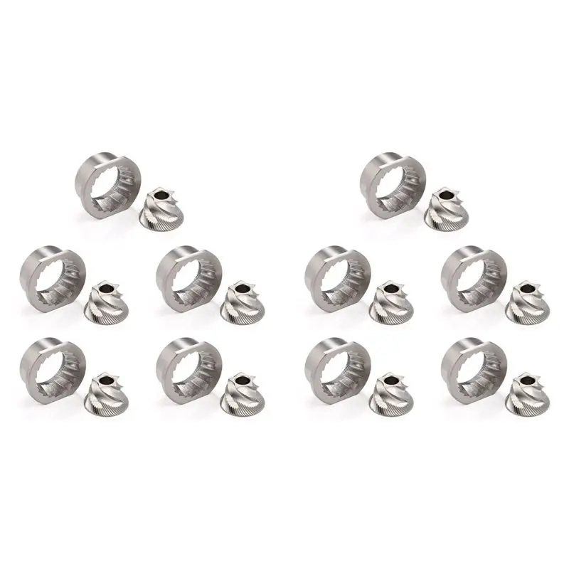 BAAJ-10X Replacement Stainless Steel Conical Grinder Burr Set, 48Mm Spares Accessories For Saeco Magic/Royal/Strato