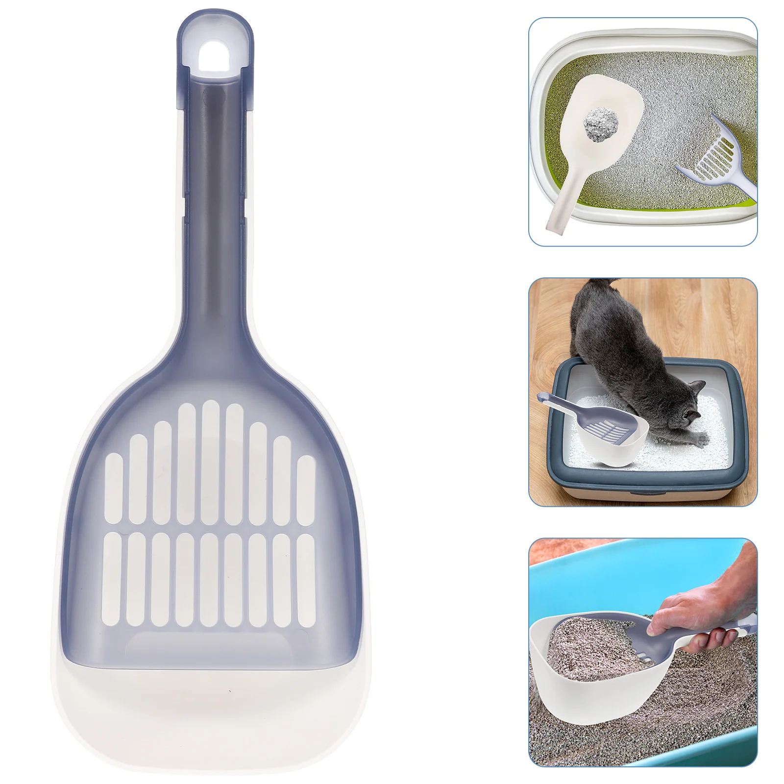 1 مجموعة 1 مجموعة القط القمامة مغرفة عدة دائم قابلة لإعادة الاستخدام مجرفة بلاستيكية ل تكتل الرمال النفايات تنظيف داخلي مستلزمات الحيوانات الأليفة أداة #5
