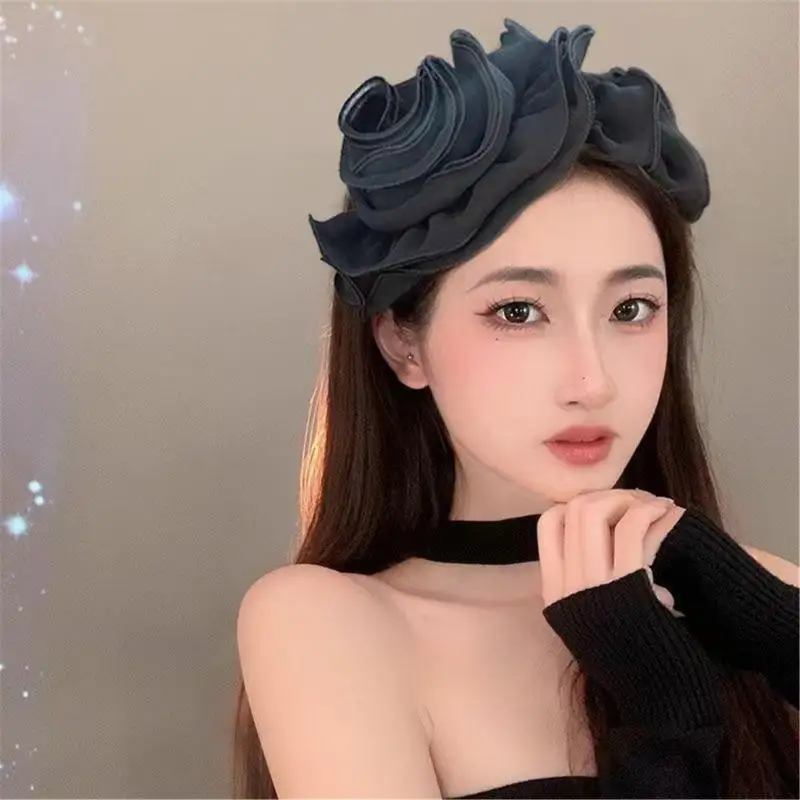 

39BB Graceful Fascinator Hat Flower Headband Fascinator Headpiece for Evening Wear and Special Occasion Vintage Looks