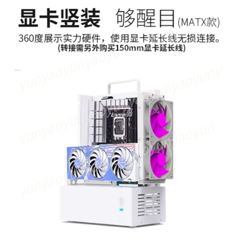 

Open Air Computer Case Aluminum Chassis High Airflow Full View for GamingRigWater Cooling Build Test Bench DIY Easy Installation