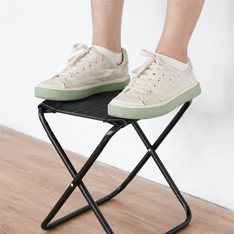 

RTENTE-Outdoor Folding Stool Portable Stool Travel Camping Fishing Folding Stool Subway Queuing Artifact Extra