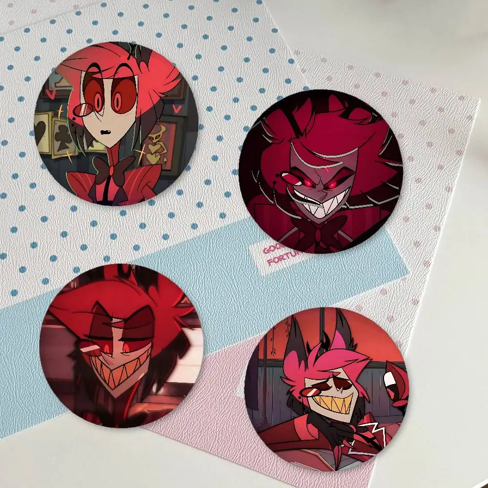 Alastor Premium Tinplate Round Lapel Pins: Cute Badge Brooches For Shoulder Bag Accessories, Souvenir Gifts
