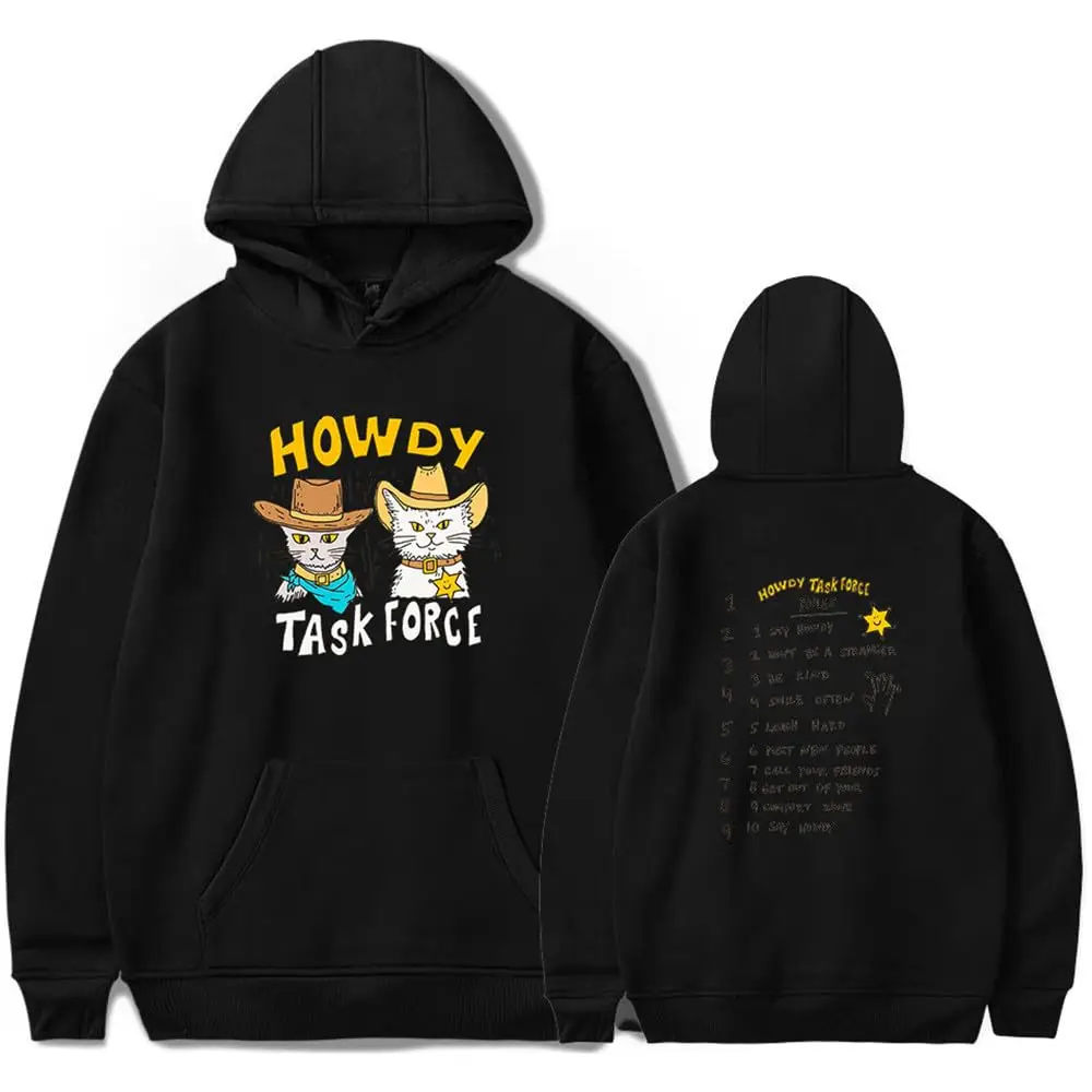 Ryan Trahan Howdy Task Force Hoodie Women Men Long Sleeve Sweatshirt Fashion Pullover Clothes