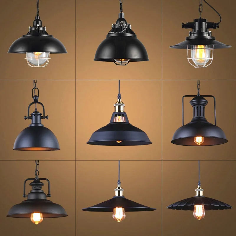 

Industrial Retro Style Restaurant Kitchen Home Lamp Pendant Light Decorative Lamps Vintage Hanging Light Lampshade for Dining