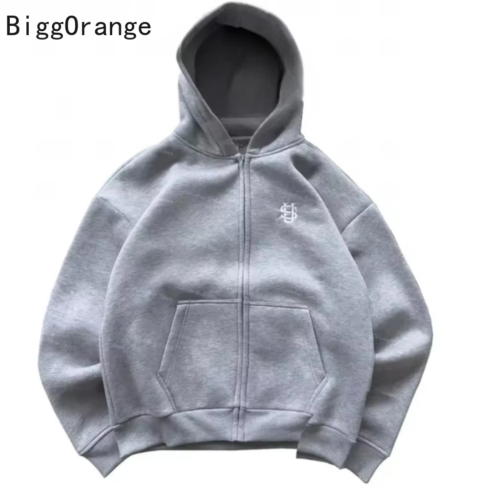 

Sweatshirt jacket zipper hooded sweatshirt Gothic casual top 2025 high street loose clothing Y2K couples uniform clothing