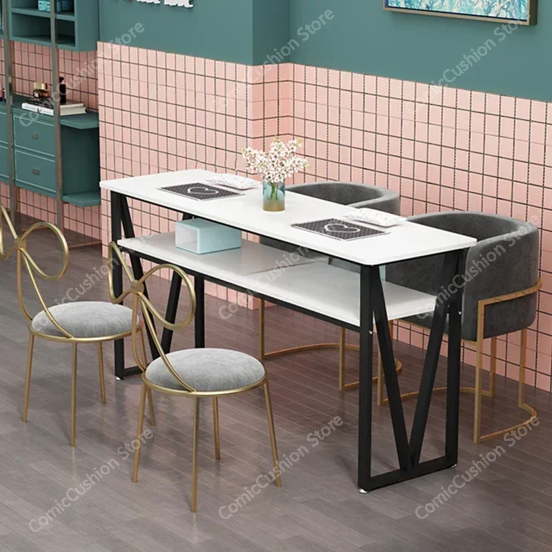 Modern Wrought Iron Manicure Tables For Commercial Furniture Nail Table Economical Design  Store Simplicity  Station