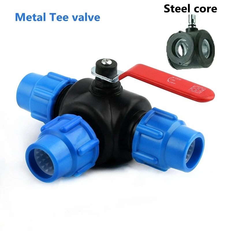 20/25/32/40/50/63mm Plastic PE Water Tube Direct Connector Tee Splitter Quick Valve Coupler Elbow End plug Irrigation Fittings