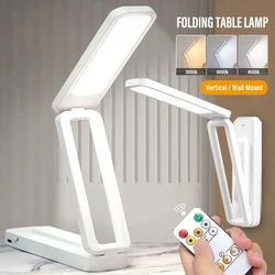 Folding Portable LED Night Light USB Rechargeable Dimmable RC Touch Desk Lamp Home Bedroom Dormitory Reading Study Light Fixture