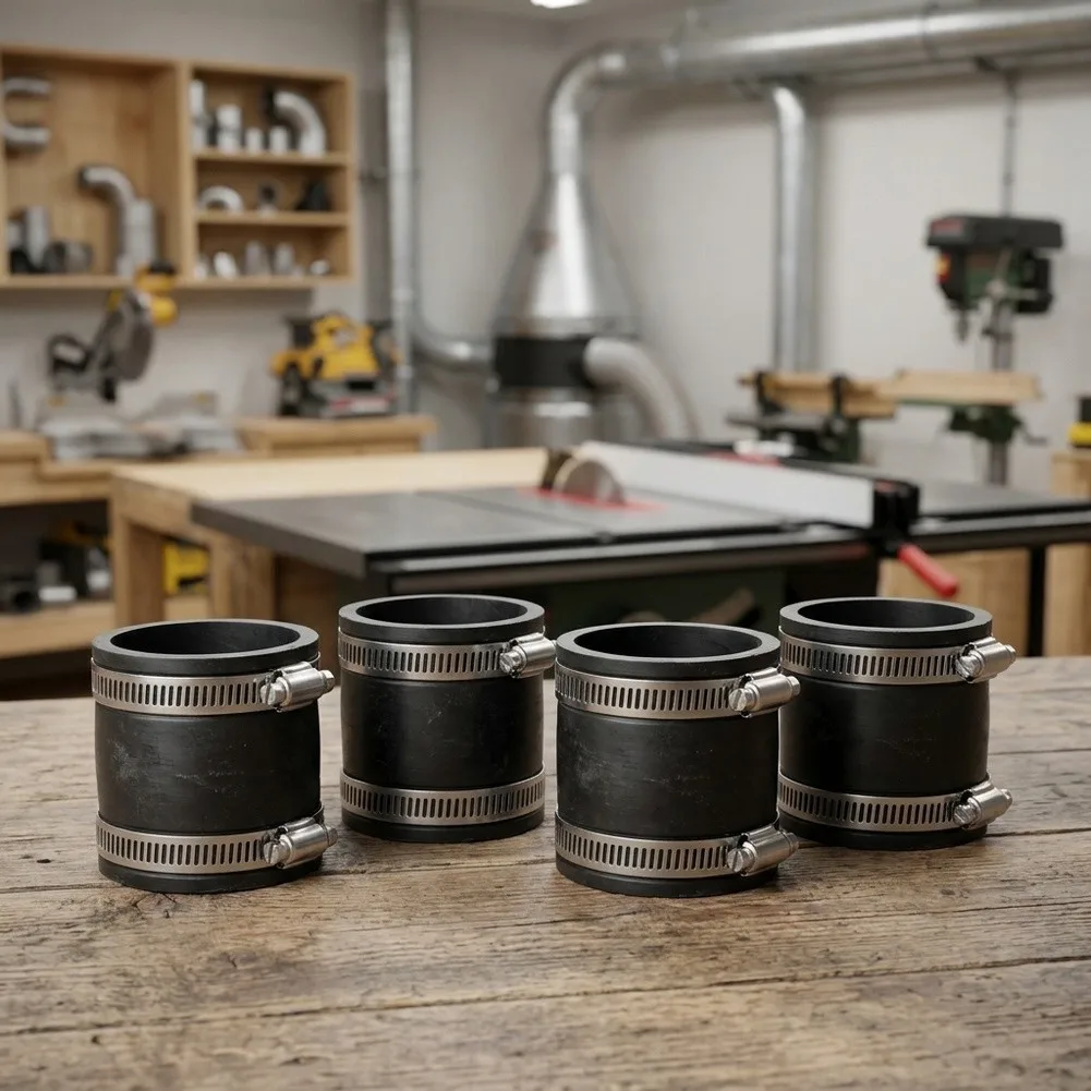 2 to 12 Inch Magnetic Dust Collection Fittings Supporting Standard Dust Hose Sizes and Woodworking Machine Compatibility