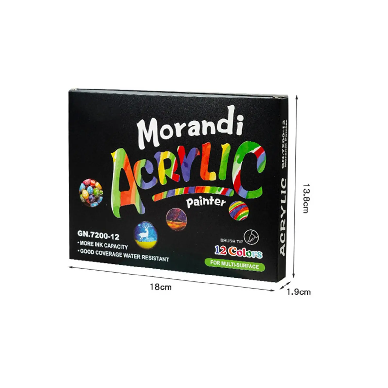 Acrylic Paint Markers Water and Fade Resistant Brush Tip Acrylic Paint Pens for