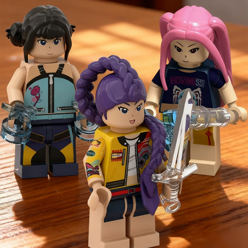 New KPop Demon Hunters Rumi Building Blocks Assembly Model Doll Girl Boy Toy For Children Birthday Collocatio Gift!!!!