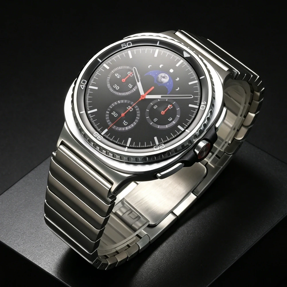 Men Business Stainless Steel Band for Samsung Galaxy Ultra 2025 47mm No Gaps Strap for Galaxy Watch 8 40mm 44mm 8 Classic 46mm