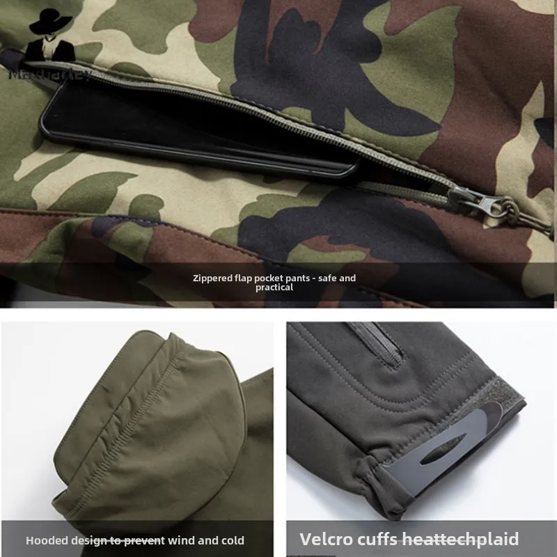 High Quality Soft Shell Jacket Men\'s Autumn 2025 Urban Hunting Waterproof Camouflage Windbreaker Male Outdoor Casual Hooded Coat