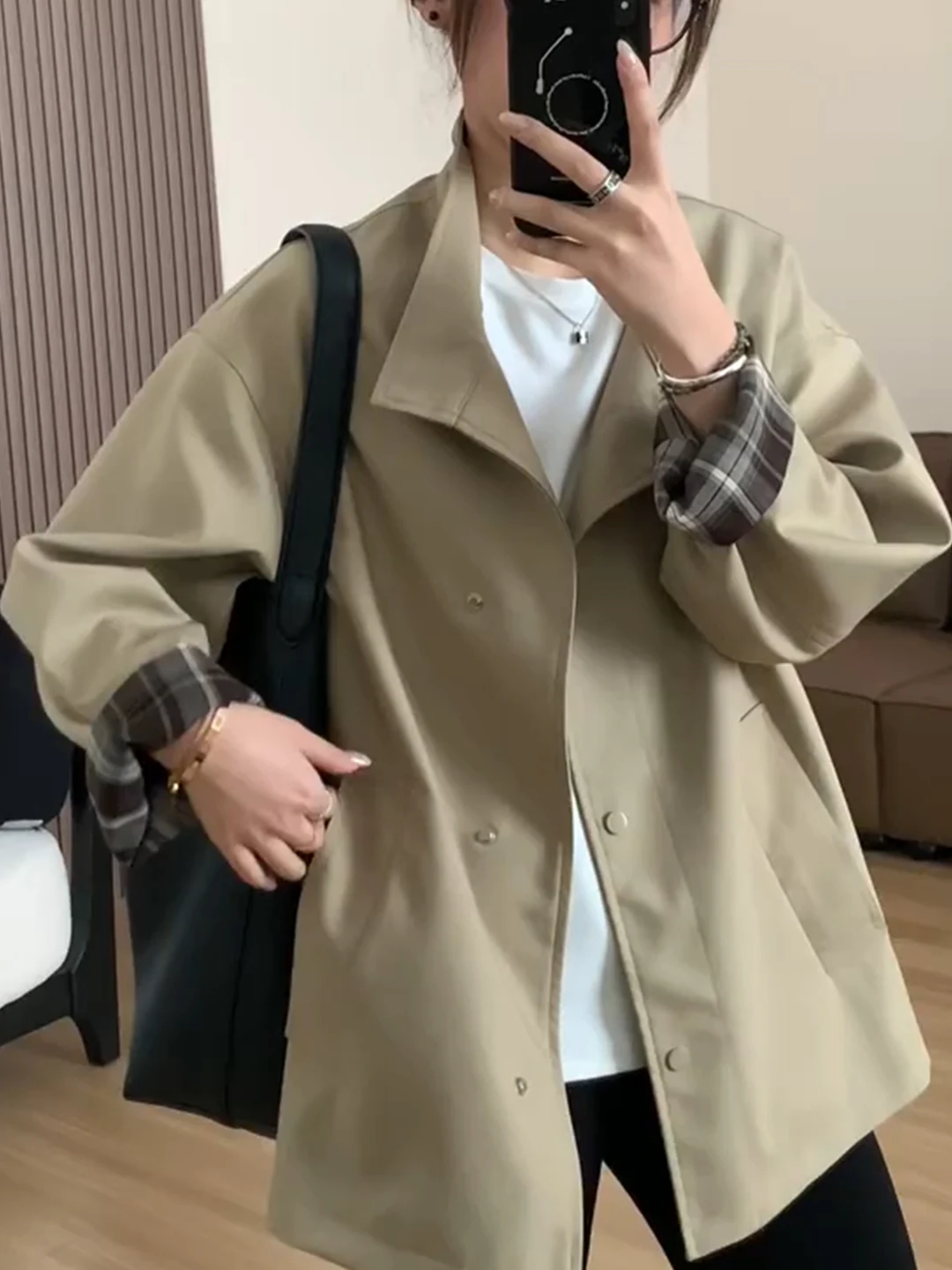 

Свободная ветровка Briti Sle Jaet, осень-зима, женское пальто больших размеров, длинное повседневное утягивающее пальто с пуговицами све