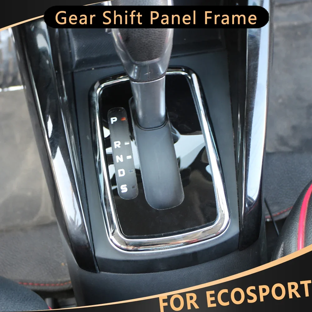 For Ford Ecosport 2018 - 2021 ABS Chrome Car Console Gear Shift Panel Frame Sticker Cover Trim Interior Accessories