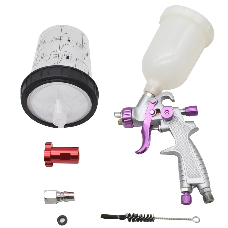 HVLP Spray Gun For Cars  h-891 0.8mm Nozzle h-891 Mini Painting Gun With 400cc Mixing Cup Water Based Air Spray Gun Airbrush