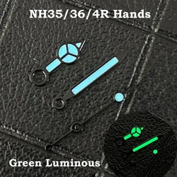 New NH35 Watch Hand Green Luminous Watch Hands Red Blue Green Orange Grey White Needles for  NH35/NH36/4R Movement