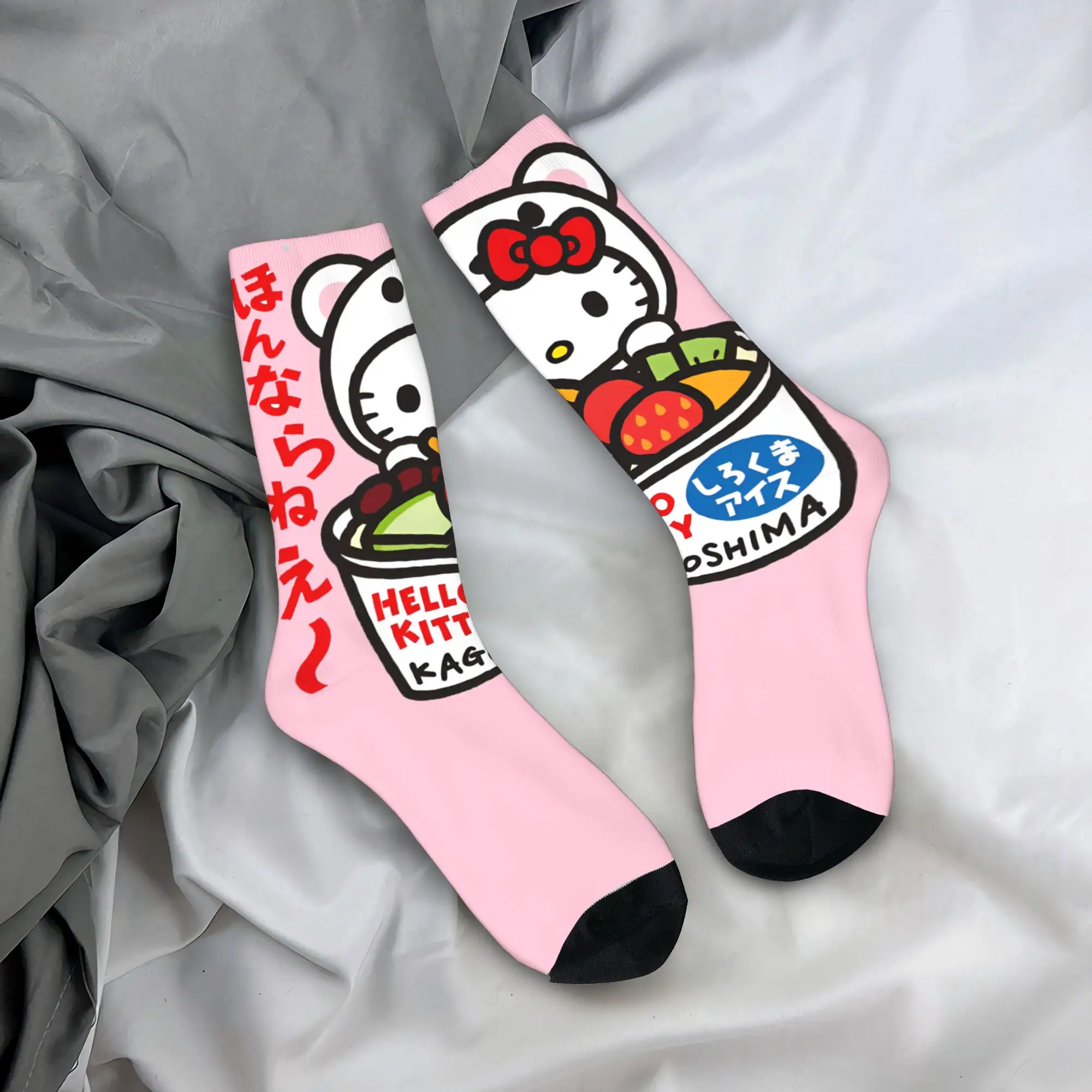 

Hello Kitty Shirokuma Sweets Socks Funny Stockings Men's Breathable Outdoor Sports Socks Autumn Graphic Anti-Slip Socks