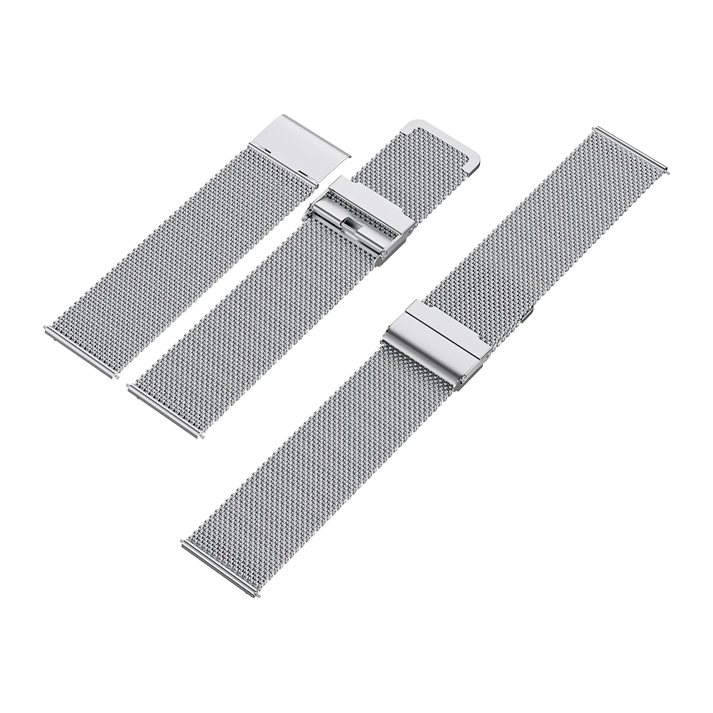18mm 20mm 22mm 24mm Armbänder Universelle Ersatzriemen Damen Herren Armband Silbernes Armband 0,6/1,0mm Mesh Milanese Metallarmband – Detail 20