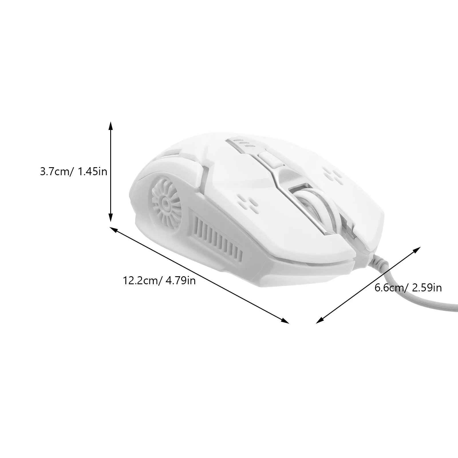 Stille Gaming-Maus, 6 Tasten, LED-Hintergrundbeleuchtung, kabelgebunden, USB-Computermaus für Laptop, Büro, Spiel, ergonomisches Design, hohe Leistung