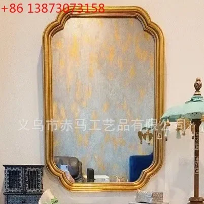 American bathroom mirror modern simple wall hanging enigma mirror Nordic sofa background living room decorative mirror