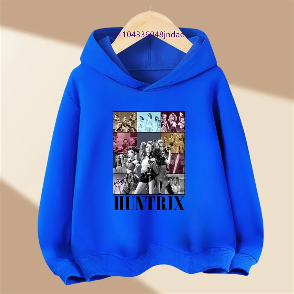 KPop شيطان هنتر رومي الكرتون الفتيات الصبي مقنعين البلوز الدافئة الأطفال الكورية موجة موضة بلايز عادية ملابس الفتيات عادية #4