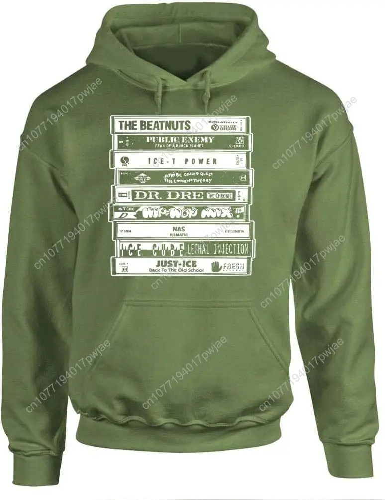 ศิลปินฮิปฮอป เทปคาสเซ็ต แร็พแบบโอลด์สคูล - เสื้อฮู้ดแบบสวมหัว