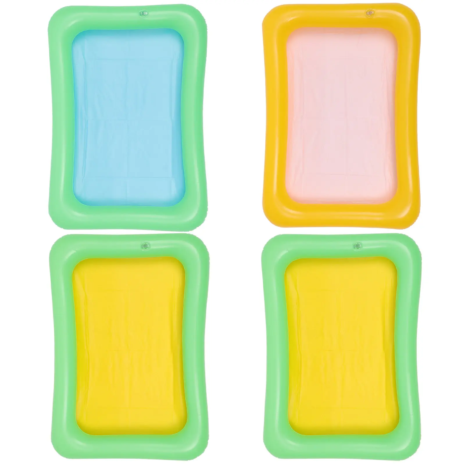 

Набор из 4 надувных ковриков для игр с песком для детей: премиум-качество, без острых краев, легко переносить, для веселых игр на свежем воздухе, идеально для пляжа