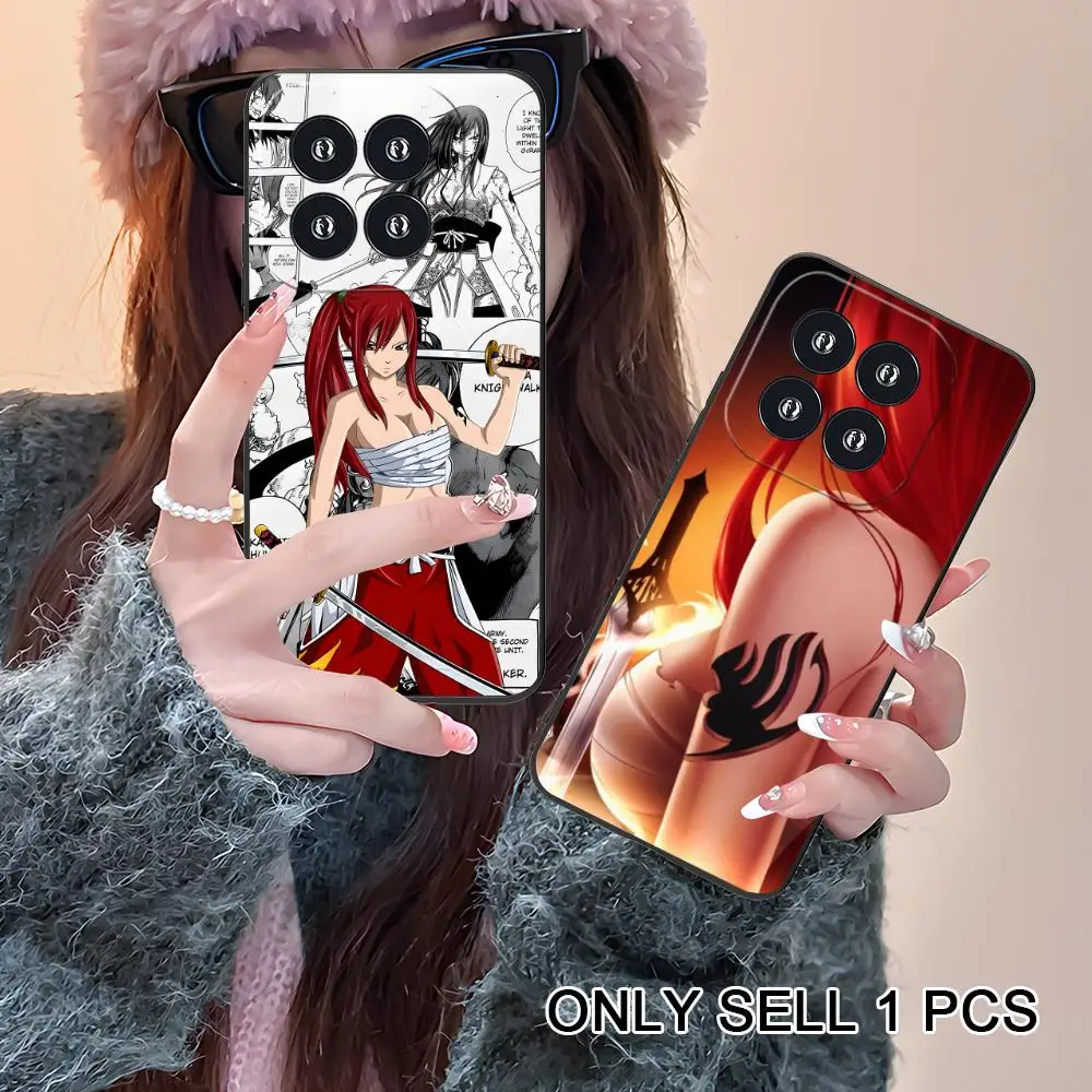 Чехол для телефона Fairy Tail Erza для Xiaomi 17 15 14 13 12 Mi 11 T Ultra Lite Pro S X 5G, мягкий противоударный чехол из ТПУ