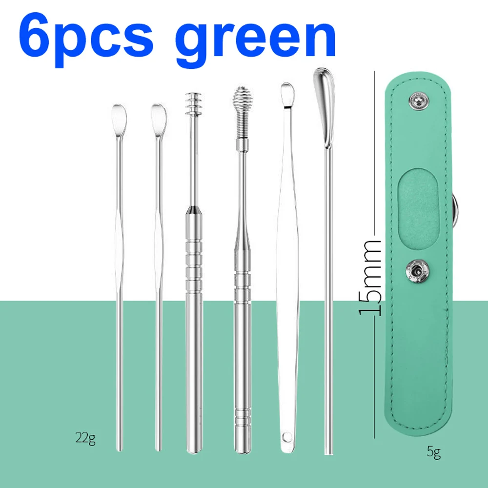 Various Ear Wax Remover Ear Cleaning Kit Ear Pick Earpick Ear Cleaner Spoon Care Ear Clean Tool for Baby Adults Ear Care Set