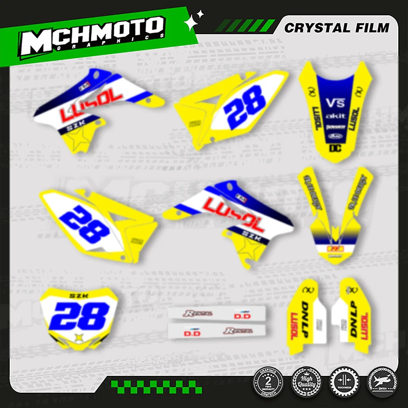 

MCHMFG For Suzuki RM-Z RMZ 250 2010 2011 2012 2013-2018 RMZ250 Custom Motorcycle Fairing Graphics Background Decals Sticker