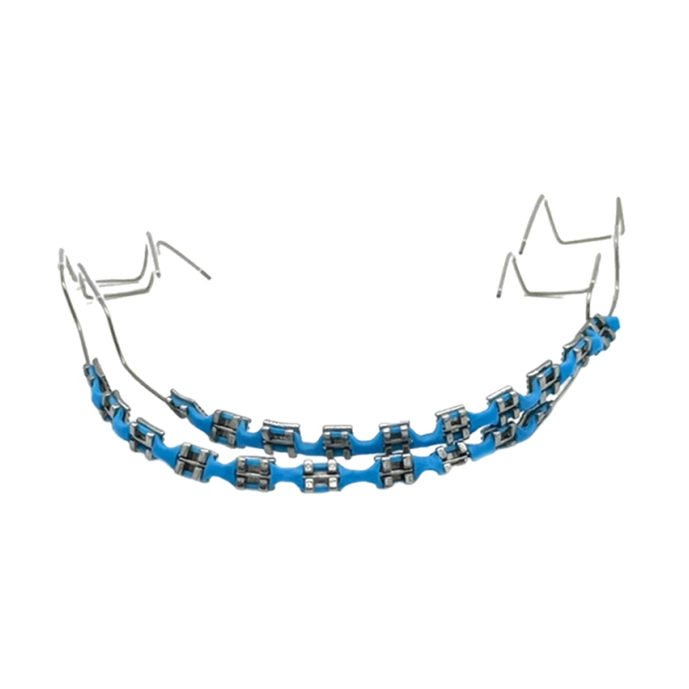 Temporary Tooth Decoration Dental Fake Braces with Metal Wires & Bracket Dental Tool with Ligature Ties for Tooth Decor