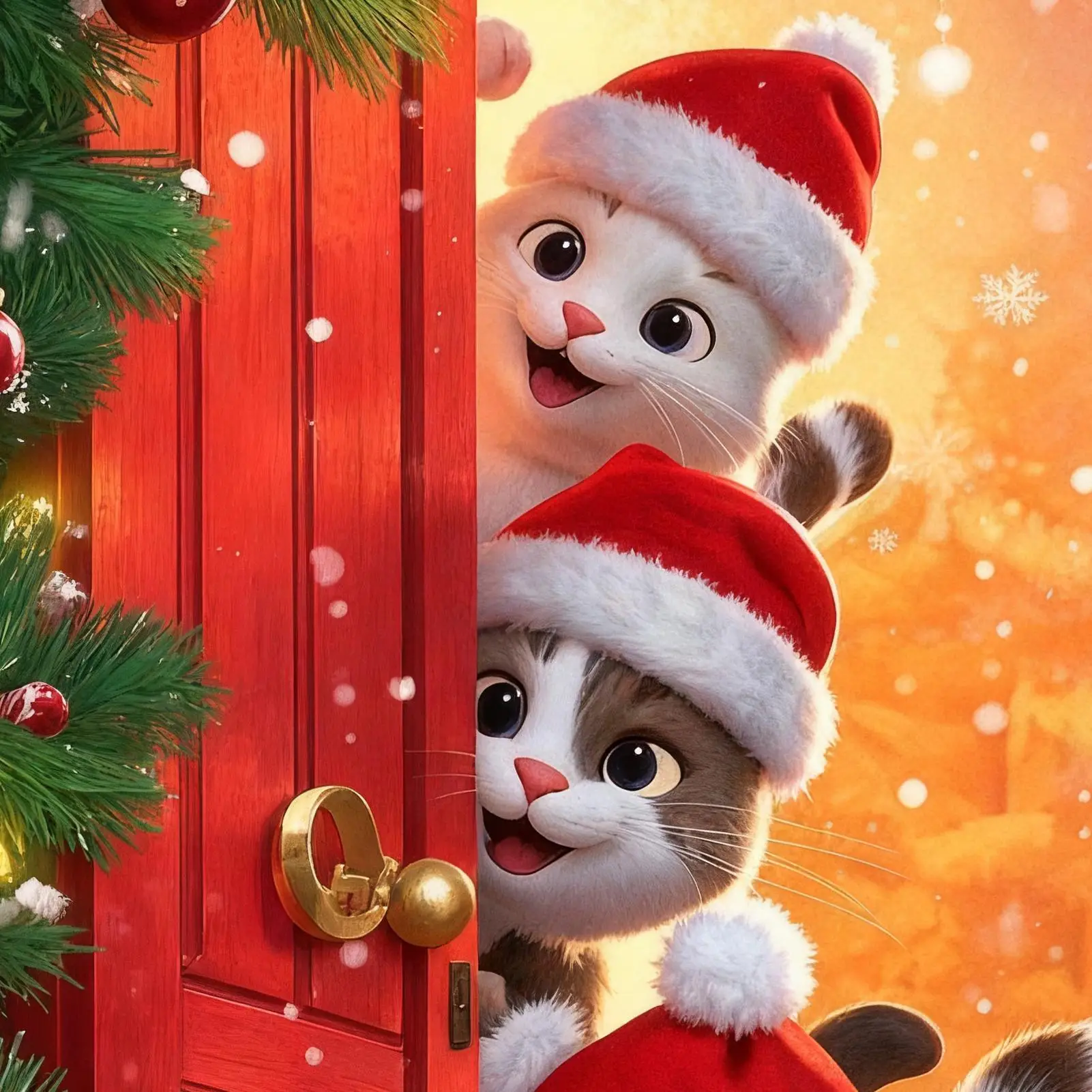 

Рождественская дверная крышка, водонепроницаемая многоразовая праздничная милая рождественская дверная отделка, уличный баннер для внутреннего и наружного офиса