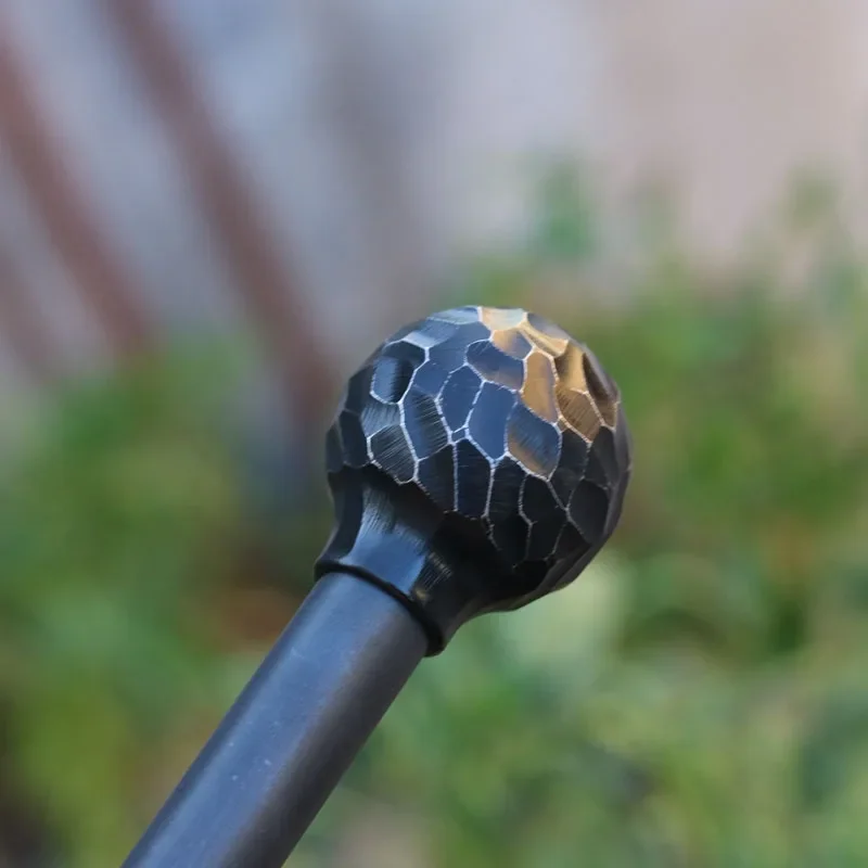 Martelo de aço de alto carbono, martelo de guerra nórdico, cabeça do prego, ceptro de segurança, flor óssea, portátil, EDC, novo