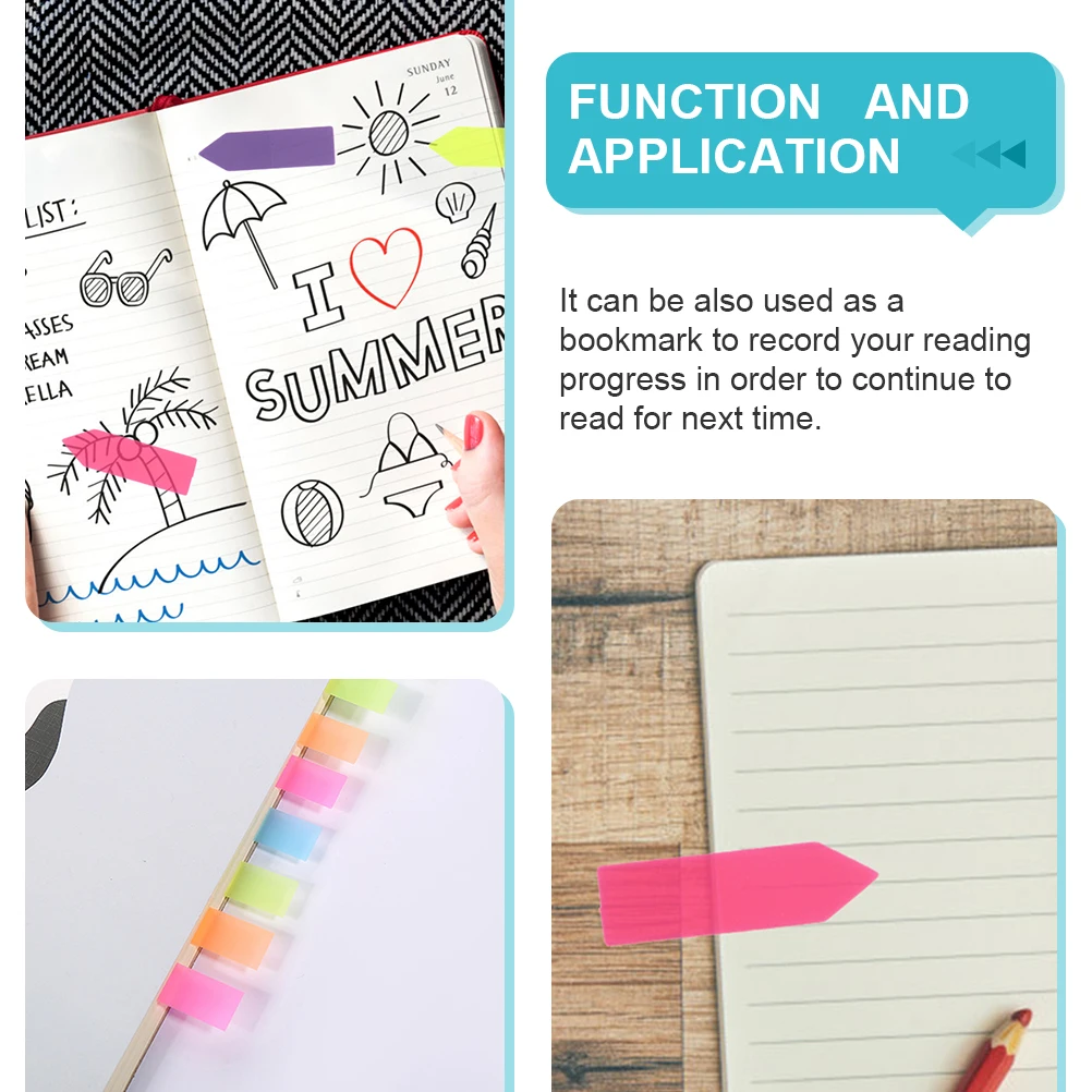 

5pcs Colorful Label Decals Book Label Decals Book Labels Index Office Stickers Bookmarks Highlight Points Memo