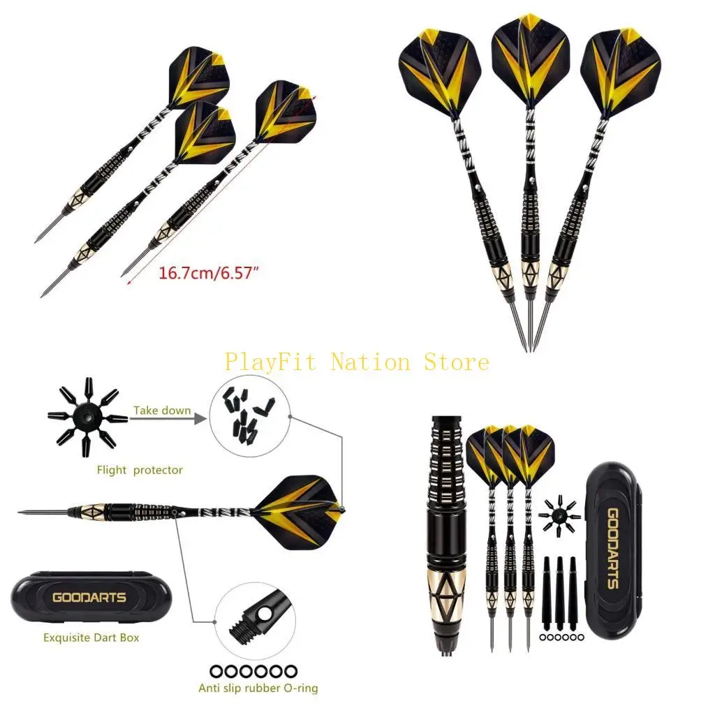 

242f Darts Металлические наконечники набор металлических дротиков Стальные наконечники с алюминиевыми валами, латунные бочки,